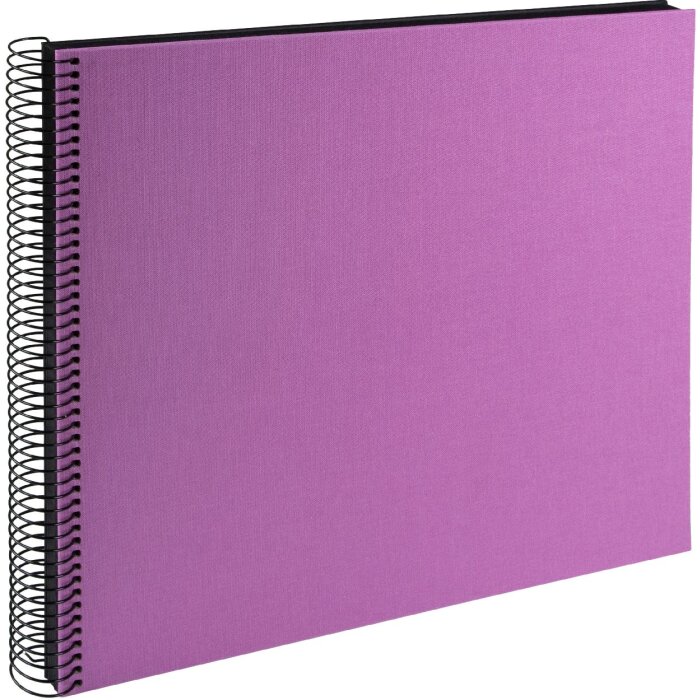 Goldbuch Spiralalbum Bella Vista Lavender, 35x30 cm, zwart lederen album