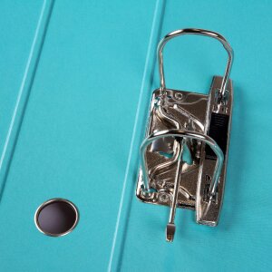 Goldbuch Ordner Velvet Bloom 28x32 cm, goud, DIN A4-ordner met hebelmechanisme en kleurrijke innenspiegel