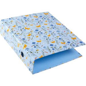 Goldbuch Ordner Secret Garden Blue 28x32 cm – goudgeprikt archiefmap met kleurrijke innenspiegel