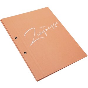Goldbuch certificaatmap pfirsich 24x31 cm met 12 zichtinlegzakken