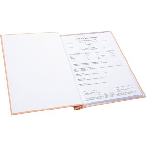 Goldbuch certificaatmap pfirsich 24x31 cm met 12 zichtinlegzakken