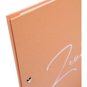Goldbuch certificaatmap pfirsich 24x31 cm met 12 zichtinlegzakken
