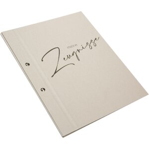 Goldbuch Zeugnismappe creme 24x31 cm met 12 transparante houderzakjes