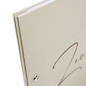 Goldbuch Zeugnismappe creme 24x31 cm met 12 transparante houderzakjes