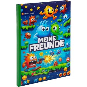 Goldbuch Vriendschapsboek Level Up! 15x21 cm DIN A5 88 pagina’s kunstdruk