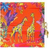 Goldbuch Dagboek Wild Life Giraffen 16,5 x 16,5 cm met gouden reliëf en goud/zilveren slot