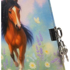 Goldbuch Dagboek Wiesenglück 16,5x16,5 cm wit met veiligheidskluis