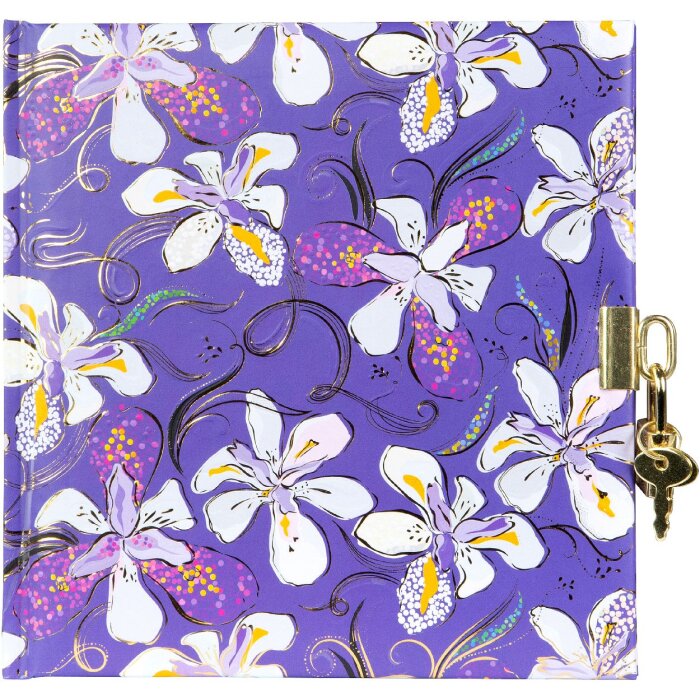 Goldbuch Dagboek Orchid Mood paars 16,5x16,5 cm met goudafdruk