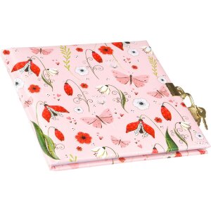 Goldbuch Dagboek Secret Garden roze 16,5 x 16,5 cm