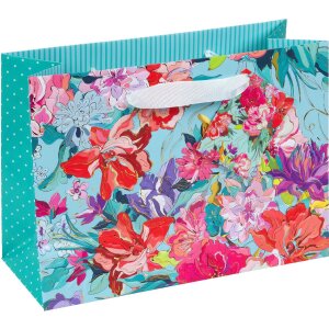 Goldbuch Geschenktasje Velvet Bloom 18x8 cm, goud