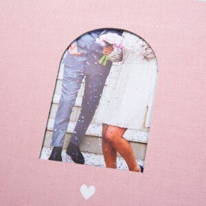 Goldbuch Gasteboek Herzenmoment roze 24x22 cm