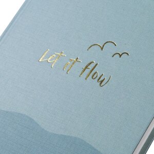 Goldbuch notitieboek let if flow 15x22 cm, 200 blanco pagina’s, goudafdruk, leesmerk