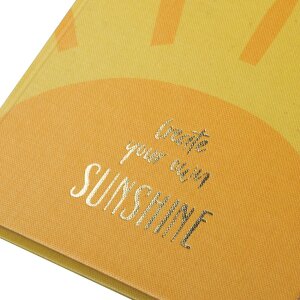 Goldbuch Notizbuch create sunshine 15x22 cm mit Goldprägung und Lesezeichen
