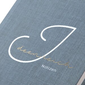 Goldbuch Notizbuch Ideenreich 15x22 cm Weiß Gold Leinenbindung mit Lesezeichen