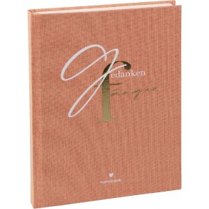 Goldbuch Notizbuch Gedankenfänger 15x22 cm 200 Seiten Leinenbindung Weiß Gold