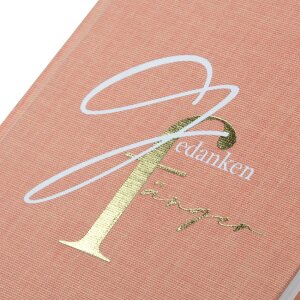 Goldbuch Notizbuch Gedankenfänger 15x22 cm 200 Seiten Leinenbindung Weiß Gold