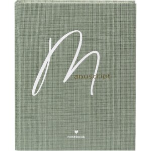 Goldbuch Notizbuch Manuscript 15x22 cm Weiß Gold Leinenbindung 200 Seiten