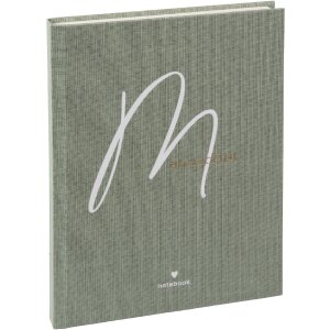 Goldbuch Notizbuch Manuscript 15x22 cm Weiß Gold Leinenbindung 200 Seiten