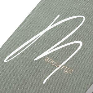 Goldbuch Notizbuch Manuscript 15x22 cm Weiß Gold Leinenbindung 200 Seiten