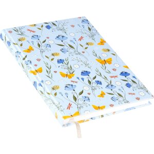 Goldbuch Notizbuch Secret Garden Blue 15x22 cm mit Goldprägung und Fadenheftung