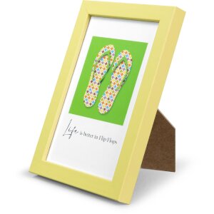 Goldbuch Lunaro houten portretlijst geel 10x15 cm met normaal glas