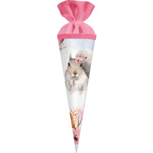 Goldbuch Geschwistertüte Eichhörnchen 35x11 cm met viltversluiting, gelakt karton