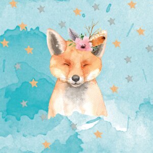 Goldbuch Geschwistertüte Fuchs 35x11 cm, gelakt karton met viltsluiting