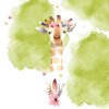 Goldbuch Geschwistertüte Giraffe 35x11 cm – kleurrijk opbergtasje met filzsluiting