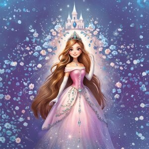 Goldbuch Prinsessen cadeautasje met sterren glans, 35x11 cm