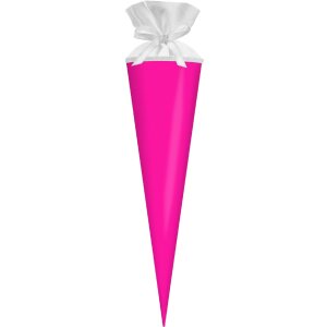 Goldbuch Bastel-Schultüte met vilt sluiting neonroze 19x70 cm