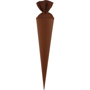 Goldbuch Bastel-schultüte met schokobraun viltversluiting 19x70 cm