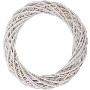 Clayre & Eef Rattankroon Wit Ø 50x9 cm...