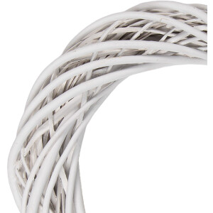 Clayre & Eef Rattan-decoratieve kranz wit Ø...