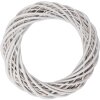 Clayre & Eef Rattan-decoratieve kranz wit Ø 40x7 cm