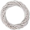 Clayre & Eef Rattan-decoratieve krans wit Ø 30x6 cm