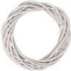 Clayre & Eef Rattan-decoratieve kranz wit Ø20x4 cm
