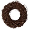 Clayre & Eef Rattan-dekoratieve kroon bruin Ø 30x8 cm