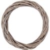 Clayre & Eef rattan kranz bruin Ø 20x3 cm kerstdecoratie