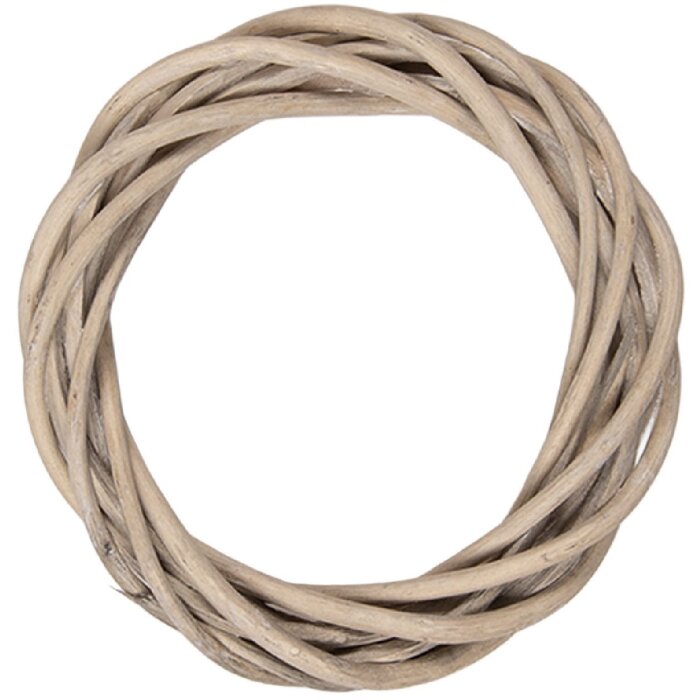 Clayre & Eef rattenkroon bruin Ø 10x2 cm