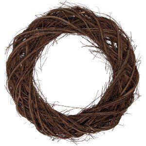 Clayre & Eef kerstkrans rattan bruin Ø 45 cm