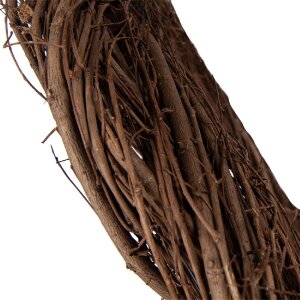 Clayre & Eef kerstkrans rattan bruin Ø 45 cm