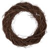Clayre & Eef kerstkrans rattan bruin Ø 45 cm