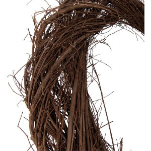 Clayre & Eef kerstkrans van rattan, bruin, Ø...