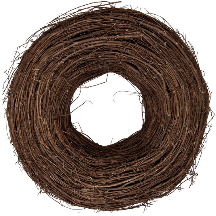 Clayre & Eef kerstkrans van rattan bruin Ø 40 cm