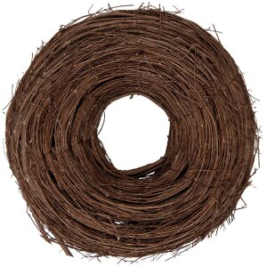 Clayre & Eef Rattankrans Bruin Ø 30x10 cm