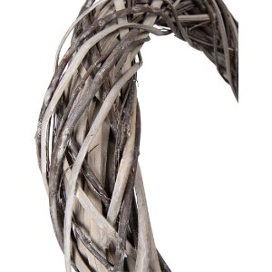 Clayre & Eef kerstdecoratie kroon rattan bruin-beige...