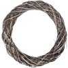 Clayre & Eef kerstdecoratie kroon rattan bruin-beige Ø 50 cm