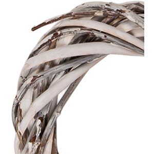 Clayre & Eef Deko-Kransje van Rattan Wit Ø...