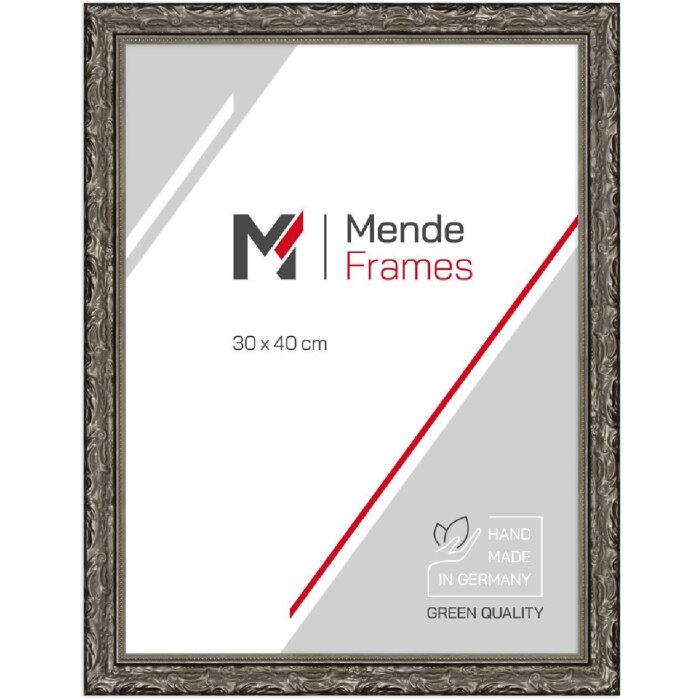 MendeFrames Barok houten fotolijst zilver 20x25 cm met normaal glas