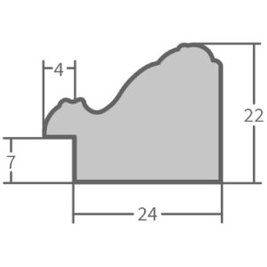 MendeFrames Barok houten fotolijst 28x35 cm zilver met kunstglas